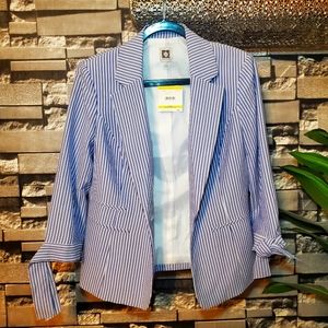 ANNE KLEIN women one button suit jacket blazer